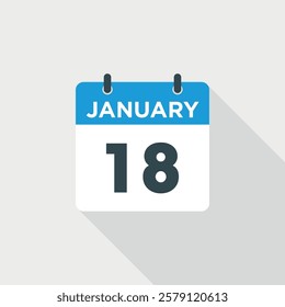 Month January Calendar Icon Vector Template