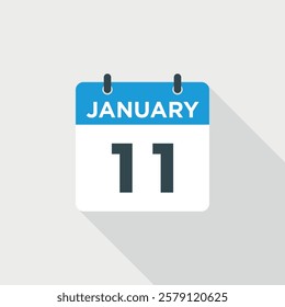 Month January Calendar Icon Vector Template