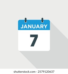 Month January Calendar Icon Vector Template