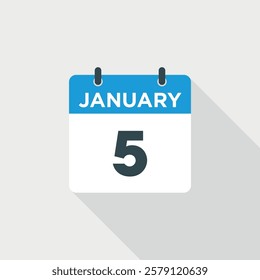 Month January Calendar Icon Vector Template