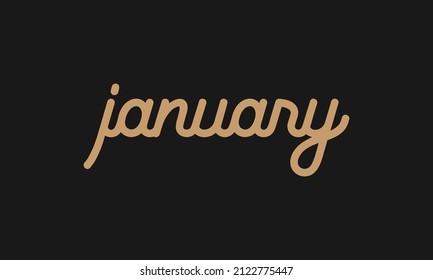 Month JANUARY in letters - Initial vector design - Premium Icon, Logo vector