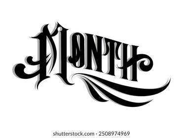 Design de estilo personalizado de letras de MÊS