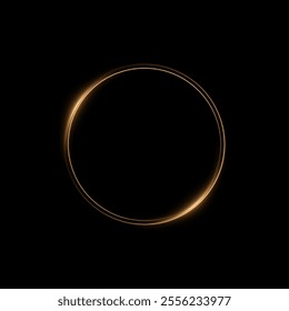 Month made of gold particles.shining sparkles.Frame.Vector image of a golden sparkling circle of stardust.