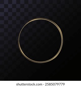 Month made of gold particles.shining sparkles.Frame.Vector image of a golden sparkling circle of stardust.