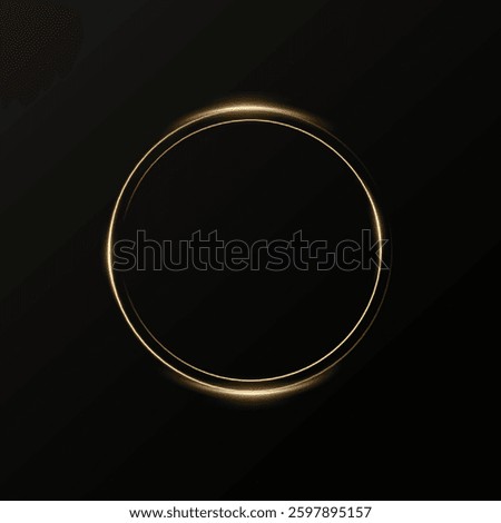 Month made of gold particles.shining sparkles.Frame.Vector image of a golden sparkling circle of stardust.