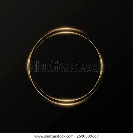 Month made of gold particles.shining sparkles.Frame.Vector image of a golden sparkling circle of stardust.