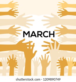 Month March Date Women's Rights day Wallpaper Background Image