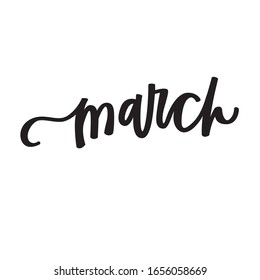 month March hand written.