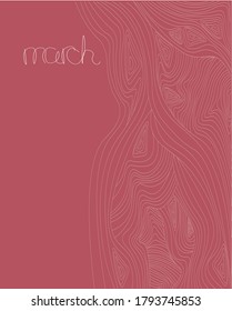 mes de marzo en el calendario vectorial