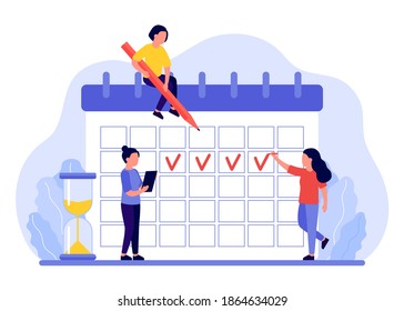 Month markers in the menstrual calendar woman. Monthly calendar cycle, menstrual cycle. Women notice the date, schedule. Vector illustration