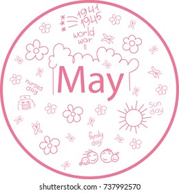 the month of may. holiday dates