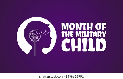 Month Of the Military Child Is April Background Vector Illustration