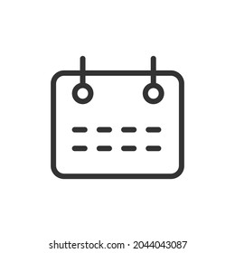 Month minimal line icon. Web stroke symbol design. Month sign isolated on a white background. Premium line icon.