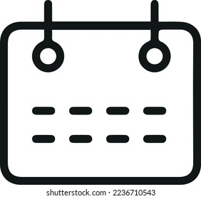 Month minimal line icon. Web stroke symbol design. Month sign isolated on a white background. Premium line icon.