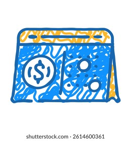 month passive income doodle icon sketch vector. month passive income sign. isolated symbol illustration
