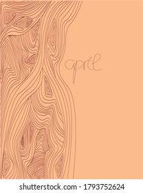 month of spring, April vector calendar