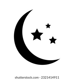 month star icon. Vector illustration. stock image.