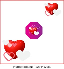 Monther's day card with heart background white.For abstract background,wallpaper,etc.