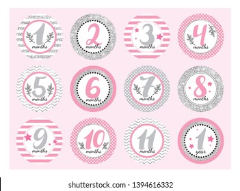 Monthly Baby Stickers Hd Stock Images Shutterstock