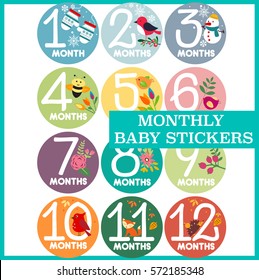 Monthly Baby Stickers Seasons First Year