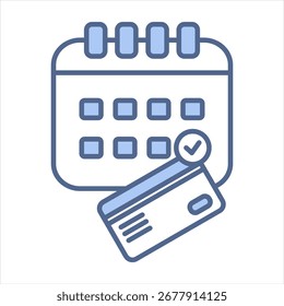 Ilustración vectorial mensual de Bill Blue Icon