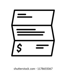 Monthly bill icon in trendy flat style isolated on white background. Job contract symbol. Vector illustration.