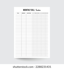 Monthly Bill Tracker,Bill Tracker,Month Bills,Bill Planner,Bill Organizer,Spending Tracker,Printable Bill Plan,bill pay tracker,bill Payment Log