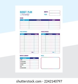 Plan presupuestario mensual, plan presupuestario anual