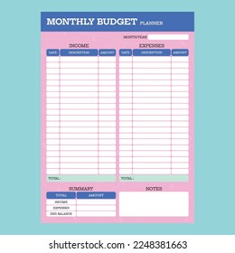 monthly budget planner with abstract dotted lines and dollar signs on background