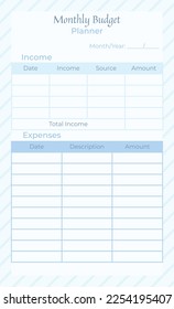 monthly budget planner, financial planning template