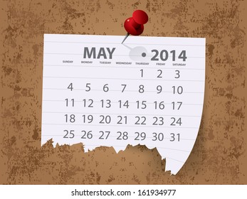 Monatlicher Kalender für 2014, Vektor