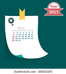 Monthly calendar 2015