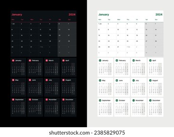 Monthly Calendar 2024, Calendar Design