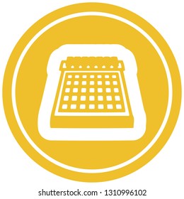 monthly calendar circular icon symbol