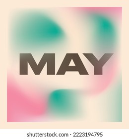 Monthly calendar header for 2023. Calendar in the style of gradient graphic design. For print, digital calendar. May.