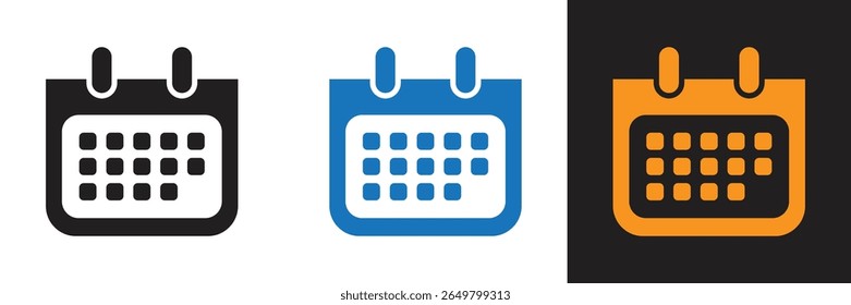 Design de ícone de calendário mensal com fundo branco. Ícone de calendário mensal