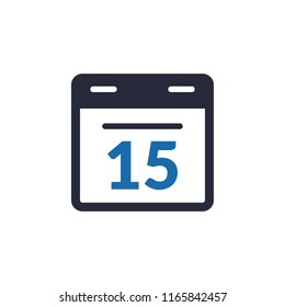 Monthly Calendar Icon, Flat calendar icon. Vector illustration