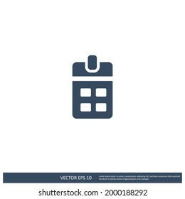 monthly calendar icon schedule symbol simple design element logo template