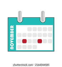 Icono de calendario mensual ilustración vectorial 
