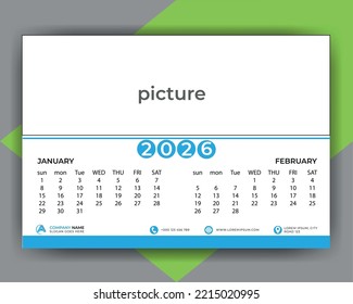 Monthly calendar template for year.