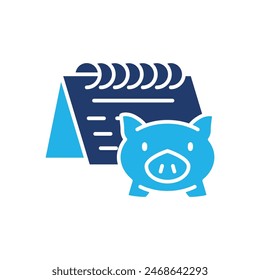 monthly deposit colored icon vector design good for website and mobile app