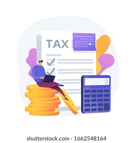 Monthly expense planning. Reminder for appointment. Payment deadline, worker with timetable, organizer schedule. Countdown to payday. Vector isolated concept metaphor illustration.