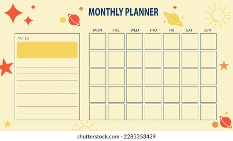 Monthly habit planner for adults and kids.