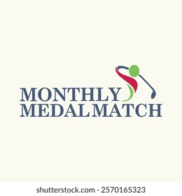 monthly medal match logo design template