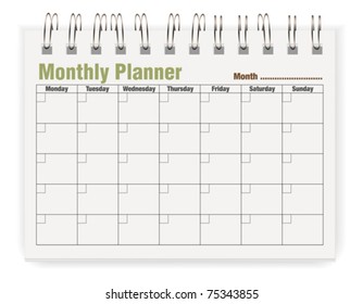 Monthly Notebook Planner