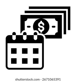 Icono de Pago mensual Ilustración vectorial de estilo mixto