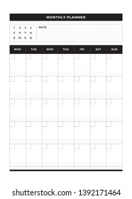 Monthly Planner - A4 Template