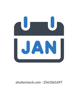 Monthly Planner Icon On White Background