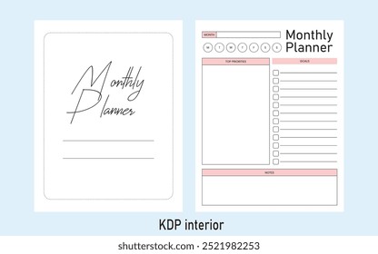 Monthly Planner Kdp Interior Template