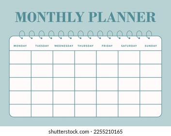 monthly planner template set of planner and to do list